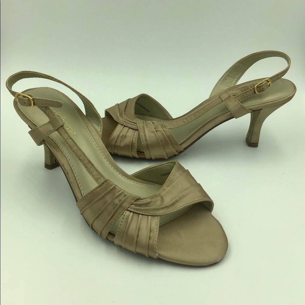 Liz Clairborne Slingback Peep Toe Kitten Heel
